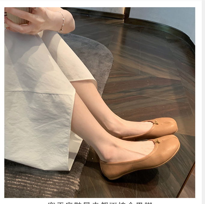 2023 Summer New Split Toe Shoes for Women Silver Lazy One Step Flat Soft Upper Shallow Mouth Shoes